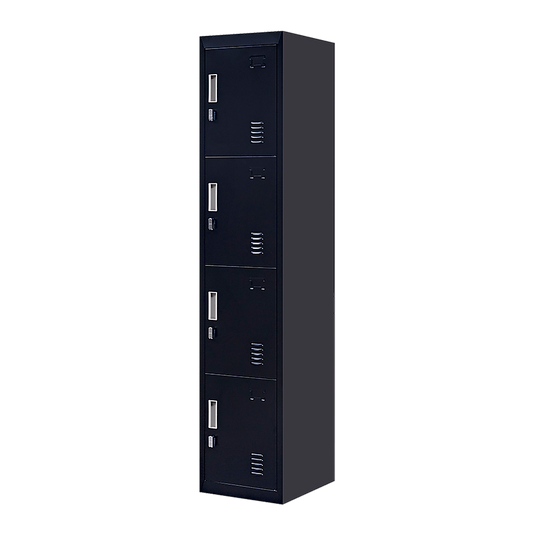 4-Door Vertical Locker for Office - Black - Cosy Abode