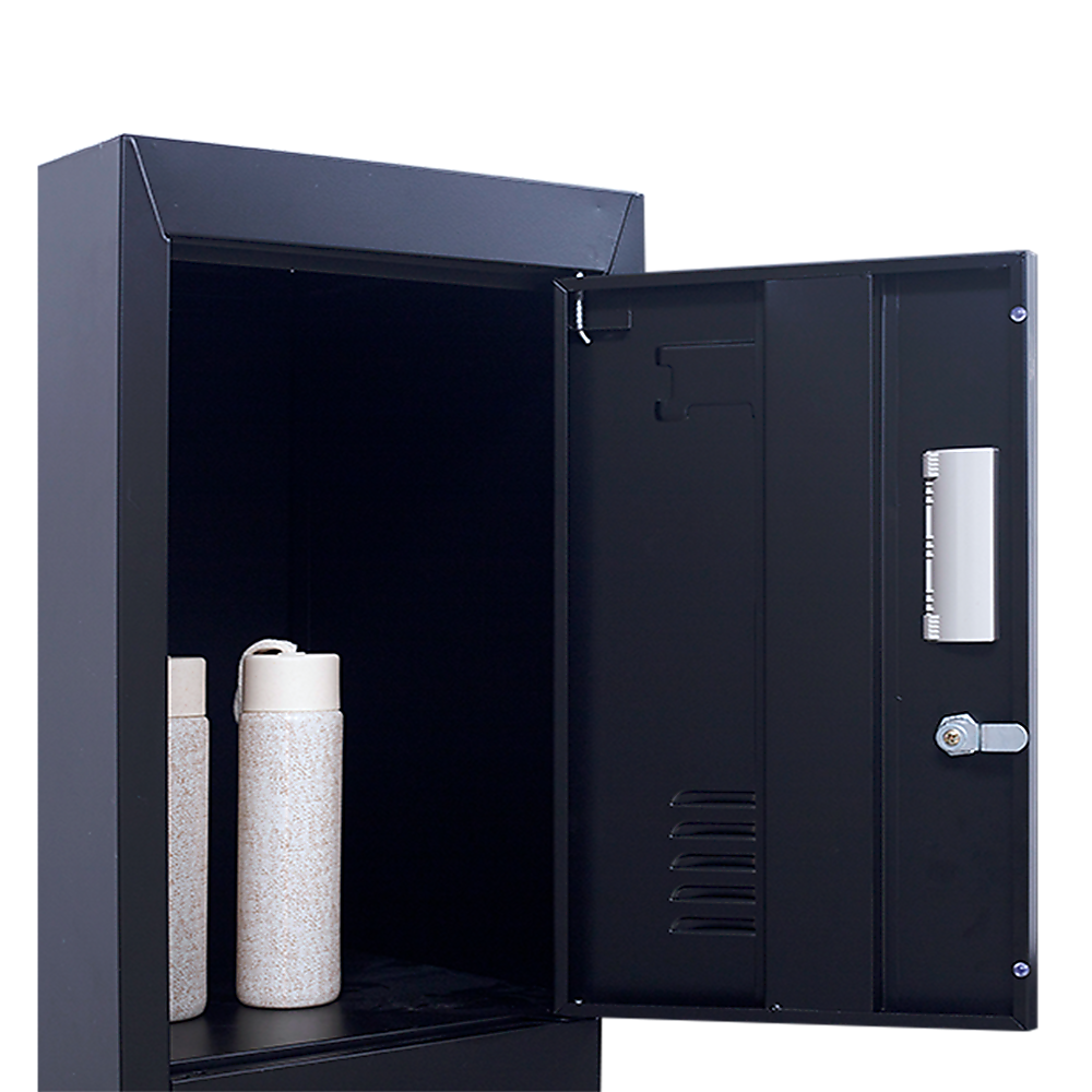 4-Door Vertical Locker for Office - Black - Cosy Abode
