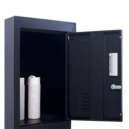 4-Door Vertical Locker for Office - Black - Cosy Abode