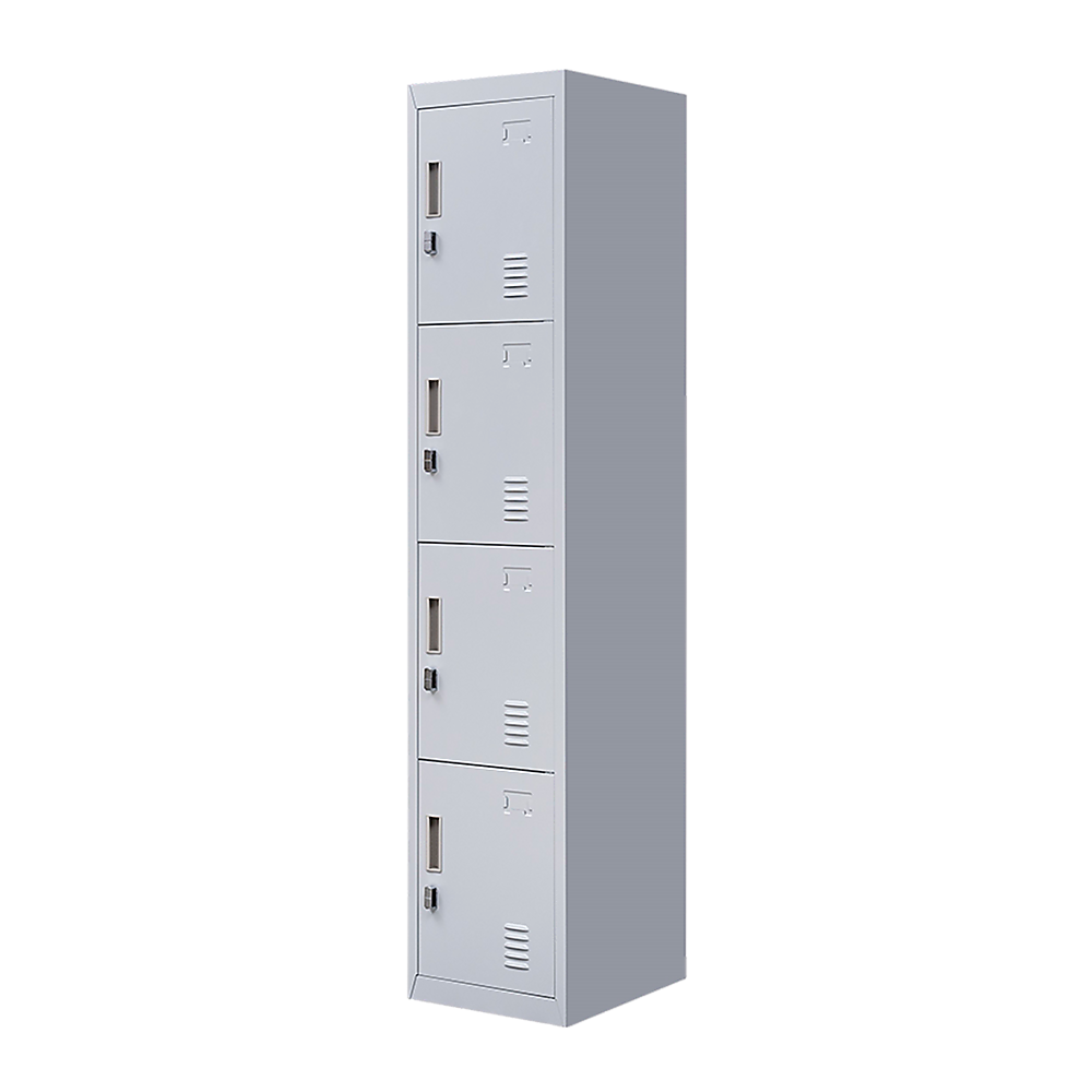 4-Door Vertical Locker for Office - Grey - Cosy Abode