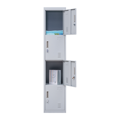 4-Door Vertical Locker for Office - Grey - Cosy Abode