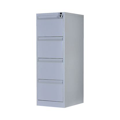 4-Drawer Shelf Office Filing Cabinet - Light Grey - Cosy Abode