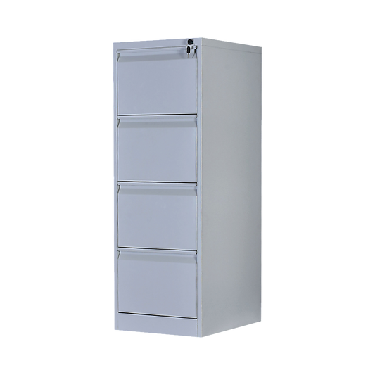 4-Drawer Shelf Office Filing Cabinet - Light Grey - Cosy Abode