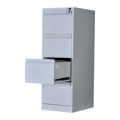 4-Drawer Shelf Office Filing Cabinet - Light Grey - Cosy Abode