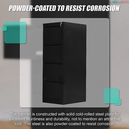 4-Drawer Shelf Office Gym Filing Storage Locker Cabinet - Cosy Abode