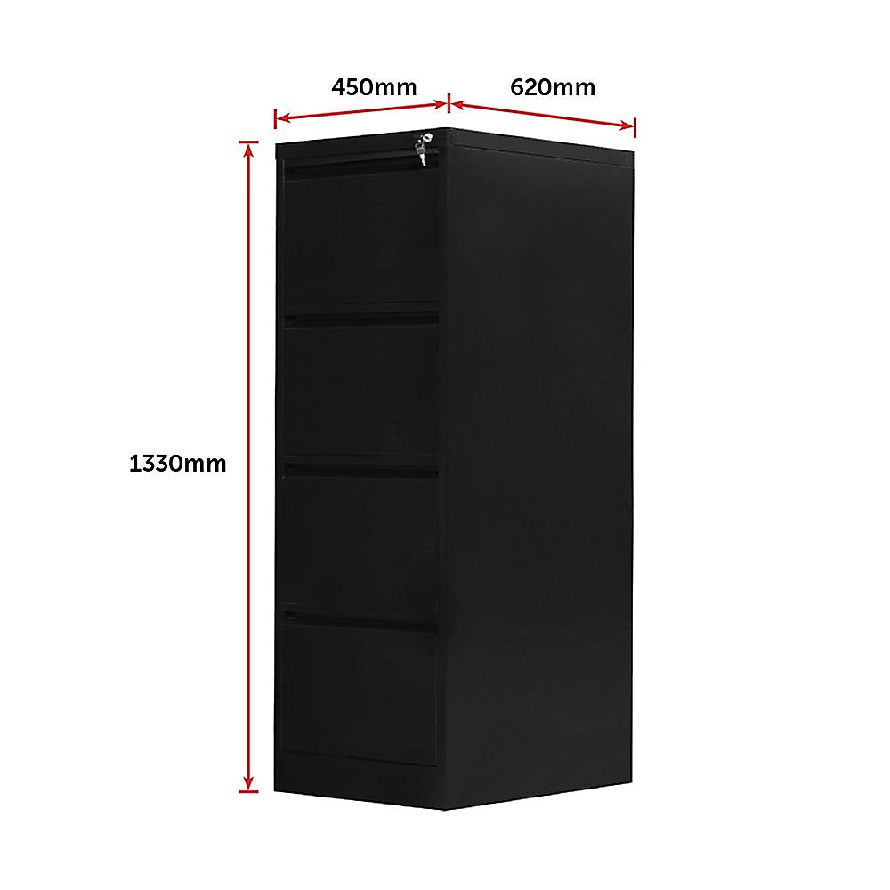 4-Drawer Shelf Office Gym Filing Storage Locker Cabinet - Cosy Abode