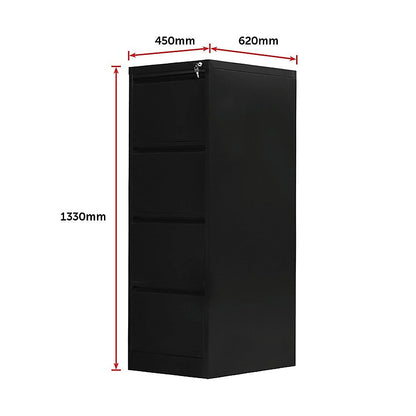 4-Drawer Shelf Office Gym Filing Storage Locker Cabinet - Cosy Abode