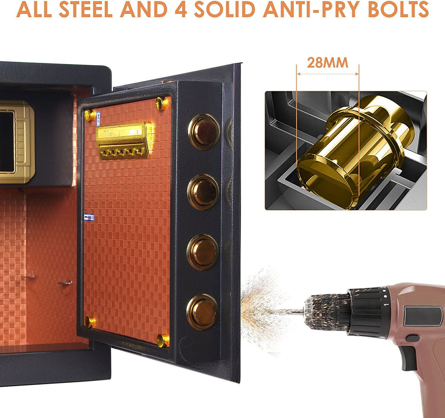 45cm Large Digital Electronic Safe Deposit Safe Security Box Office Home Cash Jewelry - Cosy Abode