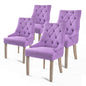 4X French Provincial Dining Chair Oak Leg AMOUR VIOLET - Cosy Abode
