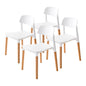 4X Retro Belloch Stackable Dining Cafe Chair WHITE - Cosy Abode