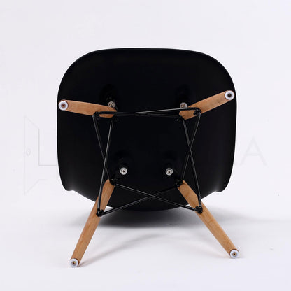 4X Retro Dining Cafe Chair DSW BLACK - Cosy Abode