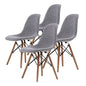 4X Retro Dining Cafe Chair DSW GREY - Cosy Abode