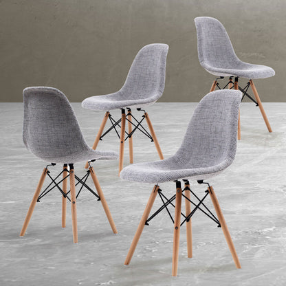 4X Retro Dining Cafe Chair DSW GREY - Cosy Abode