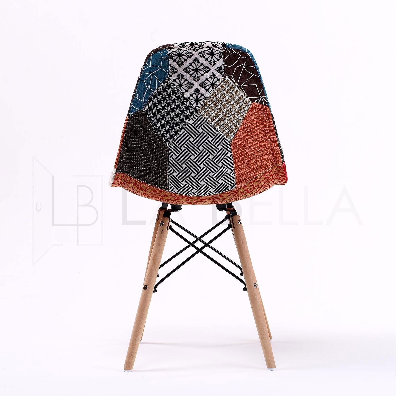 4X Retro Dining Cafe Chair DSW MULTI COLOUR - Cosy Abode