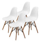 4X Retro Dining Cafe Chair DSW WHITE - Cosy Abode