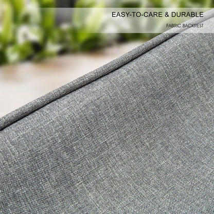 4X Wooden Bar Stool Dining Chair Fabric DARA 65cm GREY - Cosy Abode
