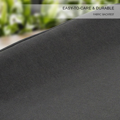 4X Wooden Bar Stool Dining Chair Fabric DARA 73cm BLACK - Cosy Abode