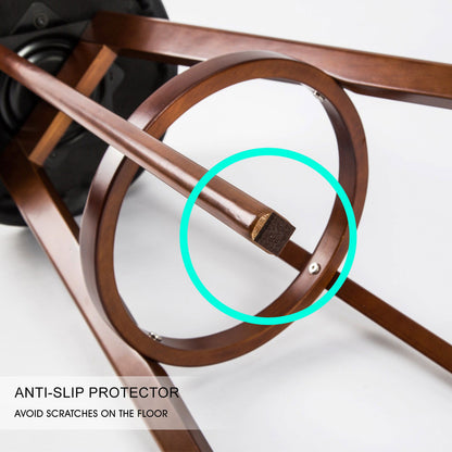 4X Wooden Bar Stool Dining Chair Leather LEILA 72cm COFFEE BROWN - Cosy Abode