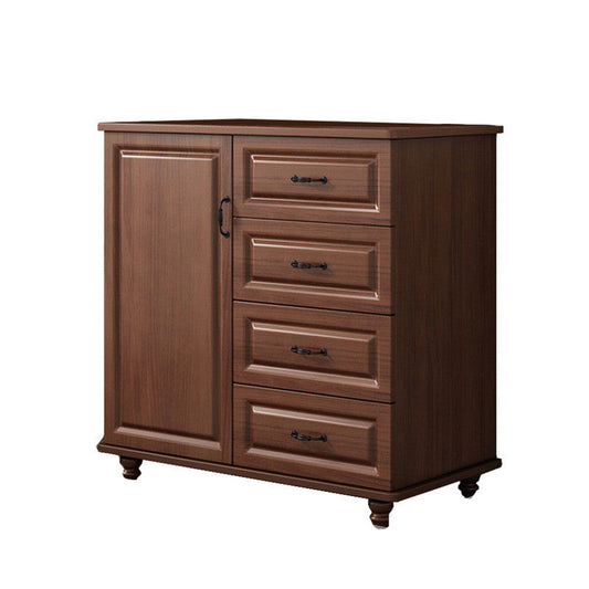 4 Chest of Drawers Storage Cabinet Tower Dresser Tallboy Drawer with Door - Cosy Abode