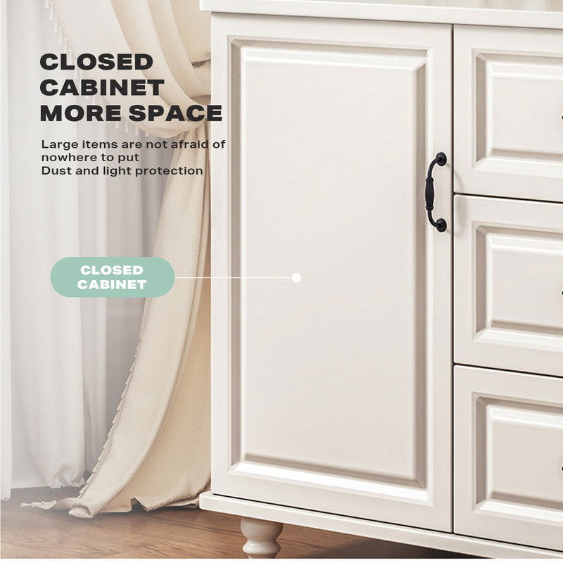 4 Chest of Drawers Storage Cabinet Tower Dresser Tallboy Drawer with Door Condition: Brand New - Cosy Abode