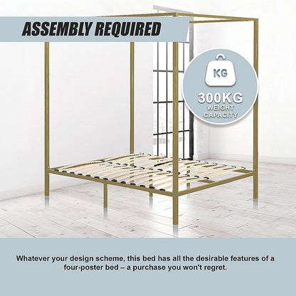4 Four Poster Double Bed Frame - Cosy Abode