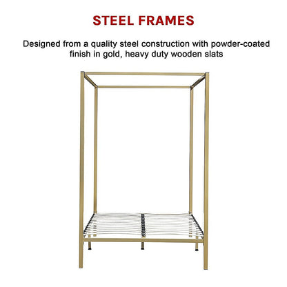 4 Four Poster Double Bed Frame - Cosy Abode