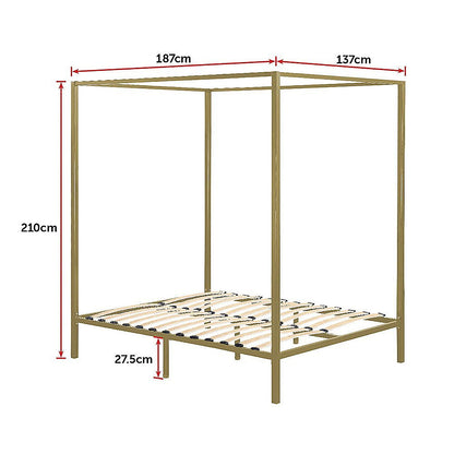 4 Four Poster Double Bed Frame - Cosy Abode