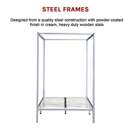 4 Four Poster Double Bed Frame - Cosy Abode