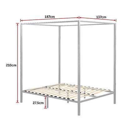 4 Four Poster Double Bed Frame - Cosy Abode