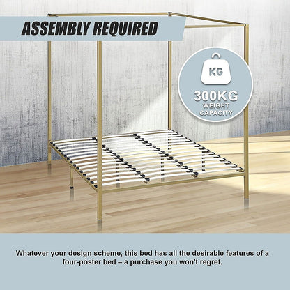 4 Four Poster King Bed Frame - Cosy Abode