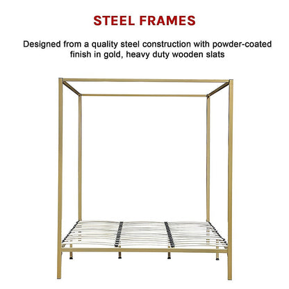 4 Four Poster King Bed Frame - Cosy Abode