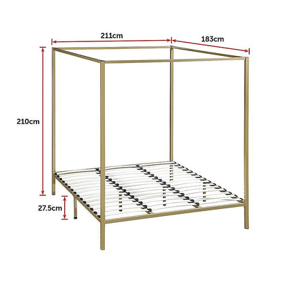 4 Four Poster King Bed Frame - Cosy Abode