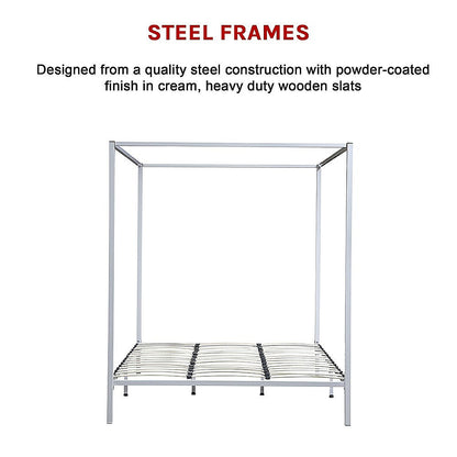 4 Four Poster King Bed Frame - Cosy Abode