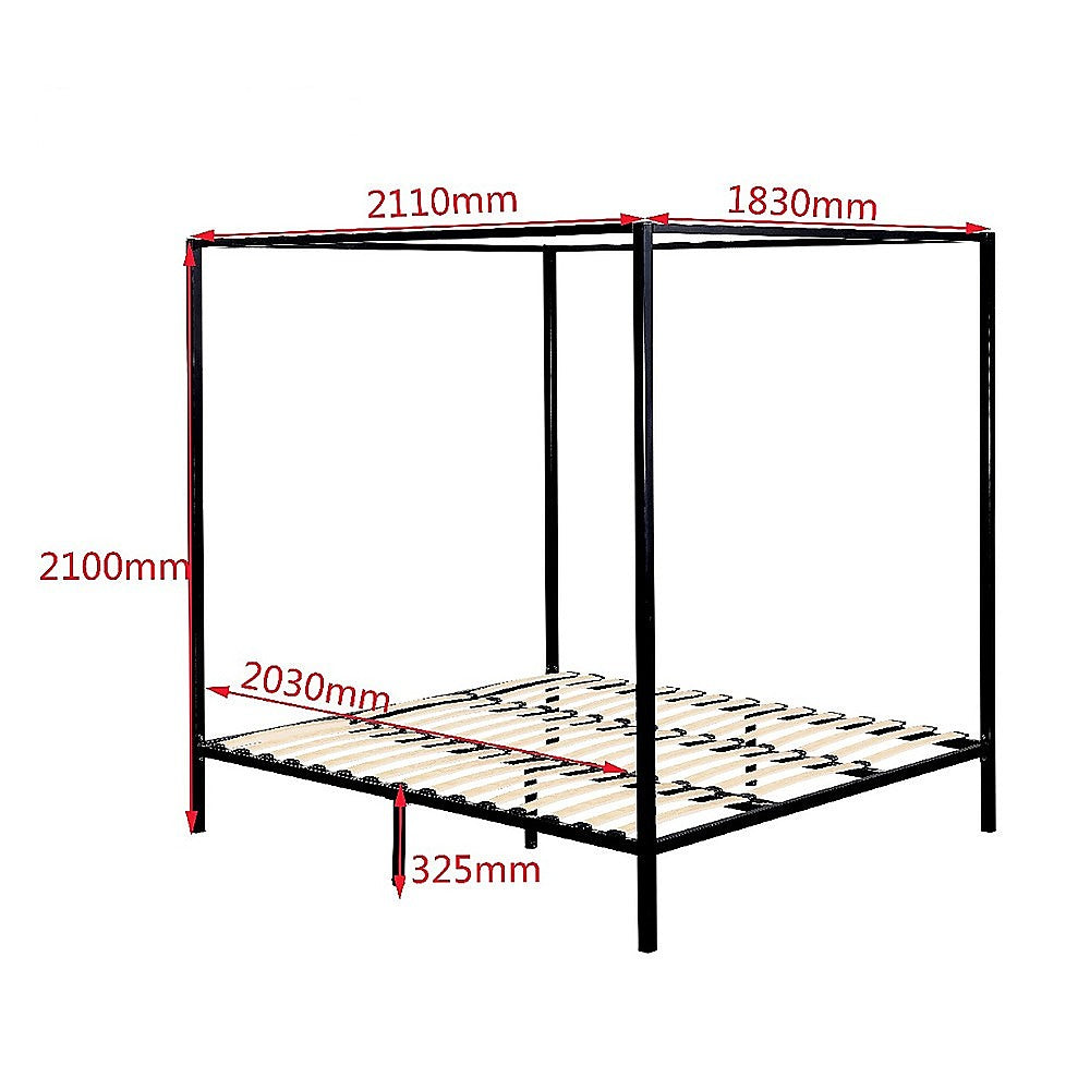 4 Four Poster King Bed Frame - Cosy Abode