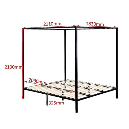 4 Four Poster King Bed Frame - Cosy Abode