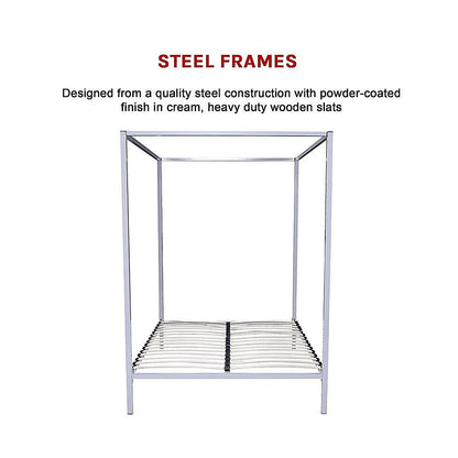 4 Four Poster Queen Bed Frame - Cosy Abode