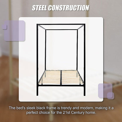 4 Four Poster Queen Bed Frame - Cosy Abode