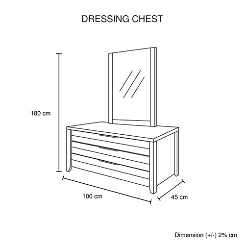 4 Pieces Bedroom Suite Natural Wood Like MDF Structure Double Size Oak Colour Bed, Bedside Table & Dresser - Cosy Abode