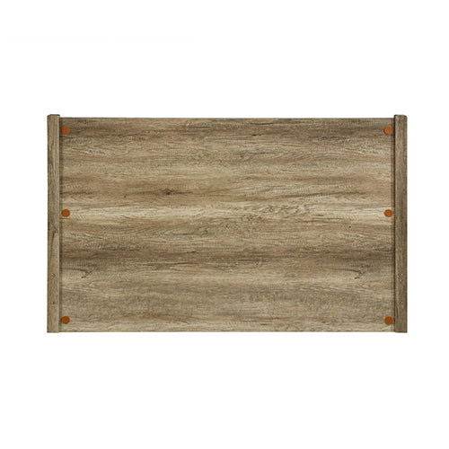 4 Pieces Bedroom Suite Natural Wood Like MDF Structure Double Size Oak Colour Bed, Bedside Table & Tallboy - Cosy Abode