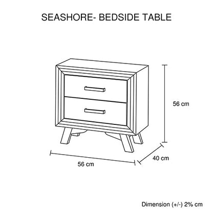 4 Pieces Bedroom Suite Queen Size Silver Brush in Acacia Wood Construction Bed, Bedside Table & Dresser - Cosy Abode