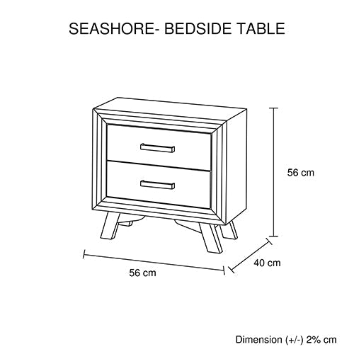 4 Pieces Bedroom Suite Queen Size Silver Brush in Acacia Wood Construction Bed, Bedside Table & Tallboy - Cosy Abode