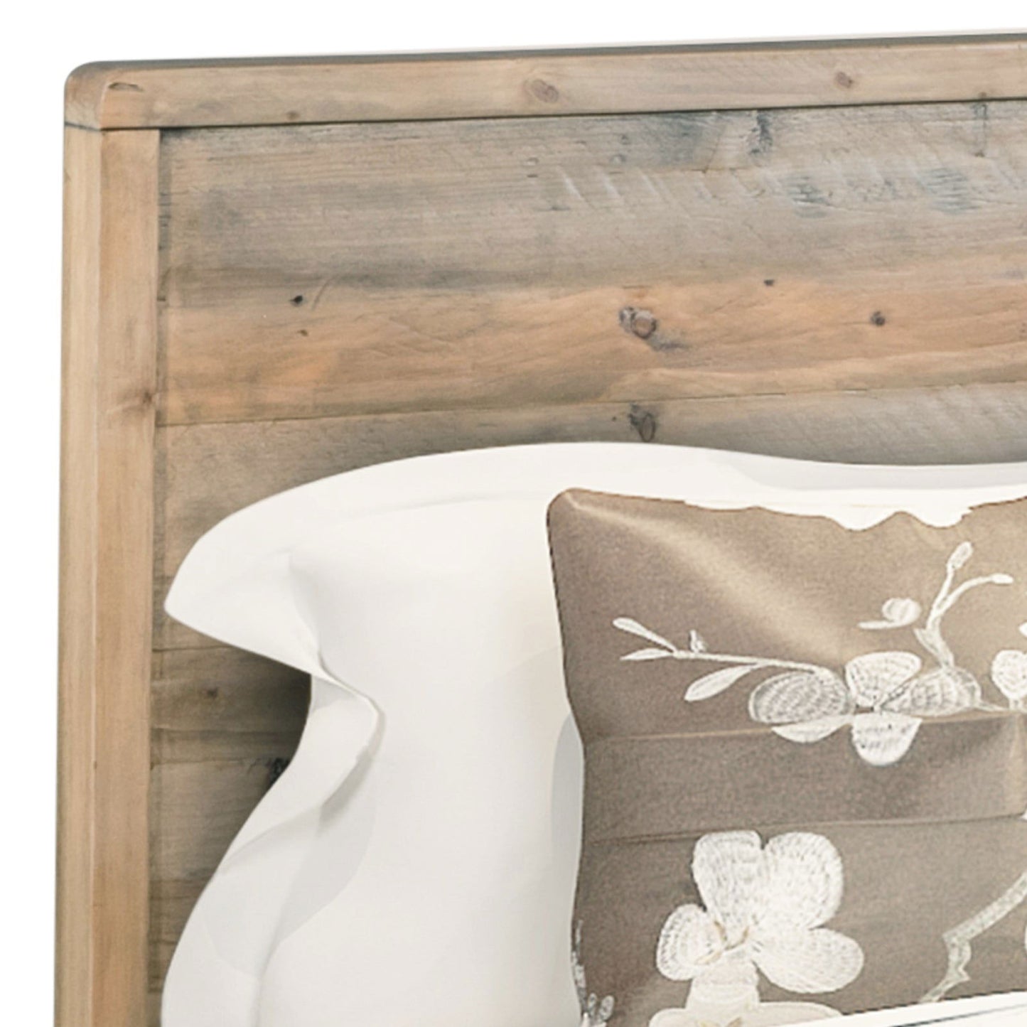 4 Pieces Bedroom Suite Queen Size in Solid Wood Antique Design Light Brown Bed, Bedside Table & Tallboy - Cosy Abode
