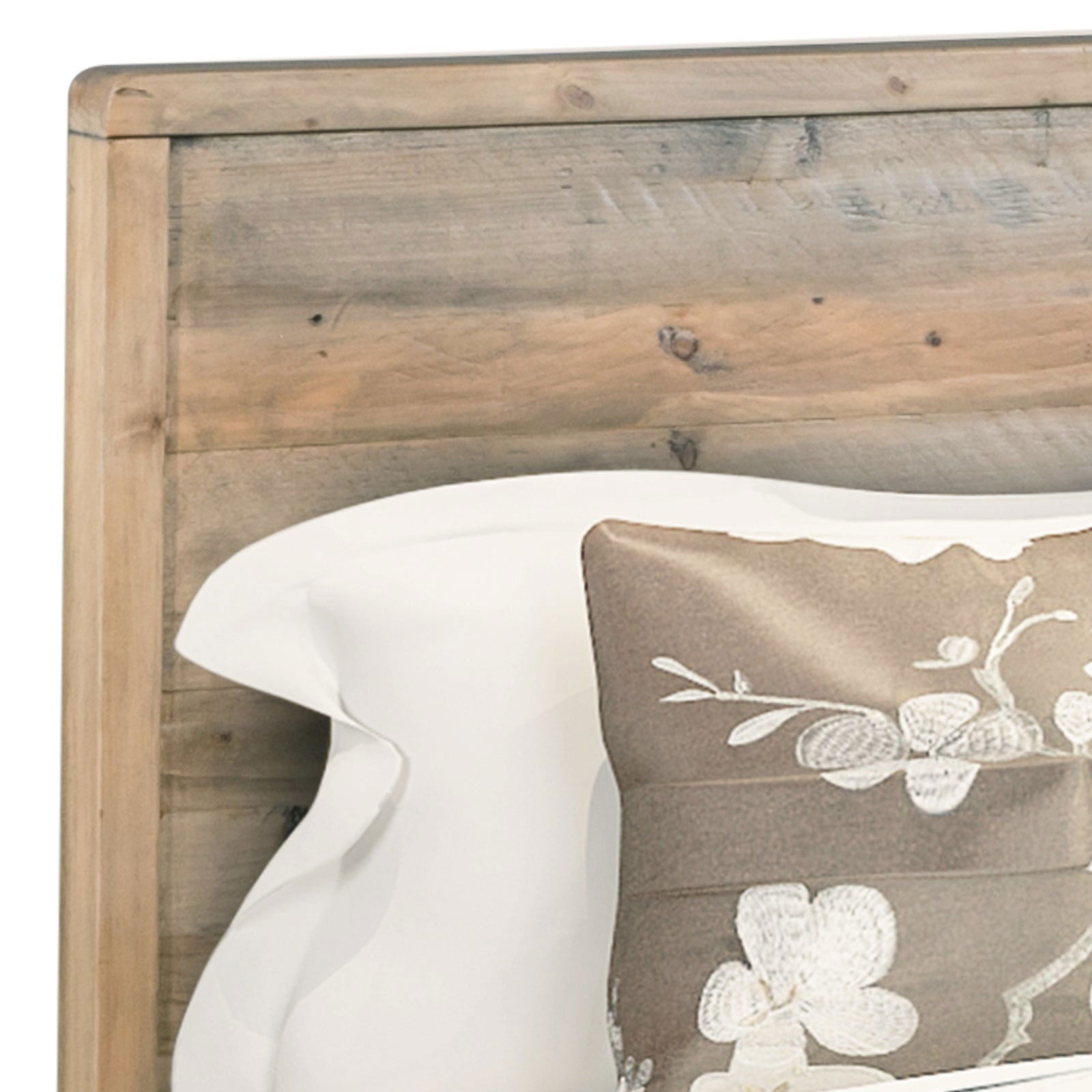 4 Pieces Bedroom Suite Queen Size in Solid Wood Antique Design Light Brown Bed, Bedside Table & Tallboy - Cosy Abode