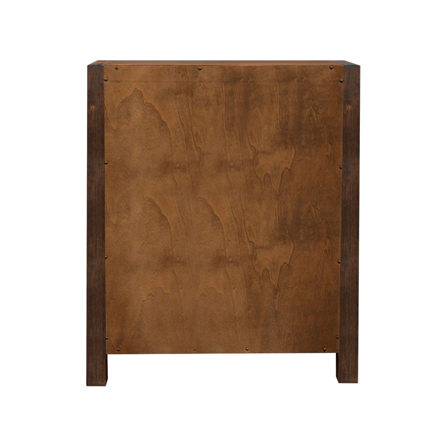 4 Pieces Bedroom Suite in Solid Wood Veneered Acacia Construction Timber Slat Double Size Chocolate Colour Bed, Bedside Table & Tallboy - Cosy Abode