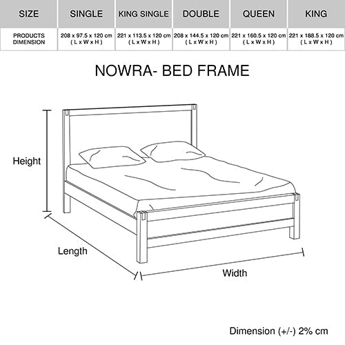 4 Pieces Bedroom Suite in Solid Wood Veneered Acacia Construction Timber Slat Double Size Oak Colour Bed, Bedside Table & Dresser - Cosy Abode