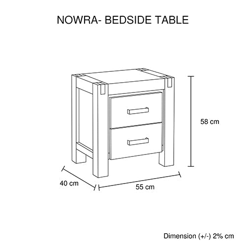 4 Pieces Bedroom Suite in Solid Wood Veneered Acacia Construction Timber Slat King Single Size Oak Colour Bed, Bedside Table & Tallboy - Cosy Abode
