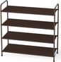 4 Tier Metal Shoe Rack Storage Organiser for Entryway and Bedroom - Cosy Abode