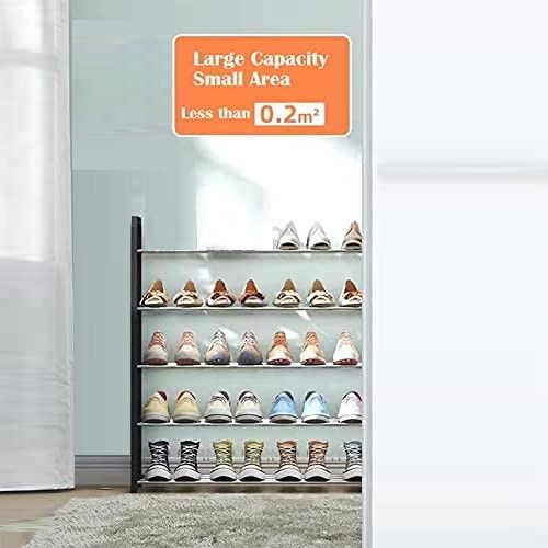 4 tier Shoe Rack Storage Organiser (Black) - Cosy Abode
