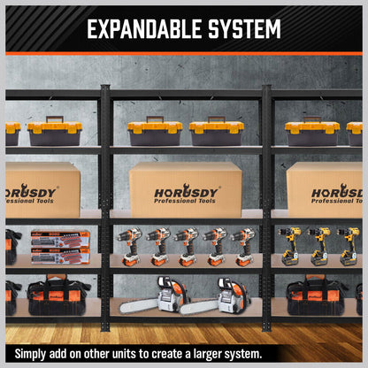 5-Tier Garage Shelving Warehouse Rack 1.8M x 1.2M Racking Storage shelves 1000Kg - Cosy Abode