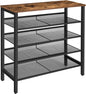 5-Tier Shoe Rack, Industrial Shoe Organizer Storage Bench - Cosy Abode